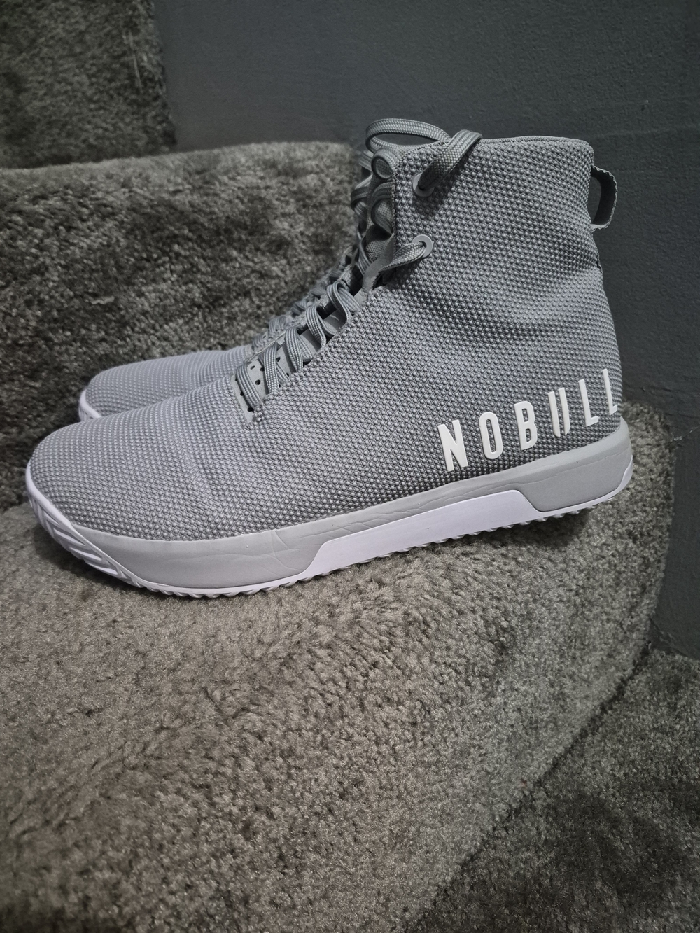 NOBULL Men’s Grey High-Top Training Sneakers